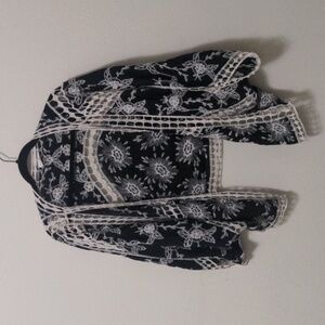 Ember Black and Tan Lace Bohemian Bolero